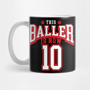 10th Birthday Basketball Lover 10 Years Old Bday Mug